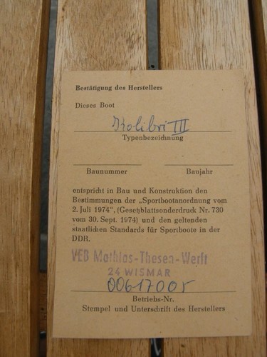 Faltboot kolibri konvolut - faltboot,