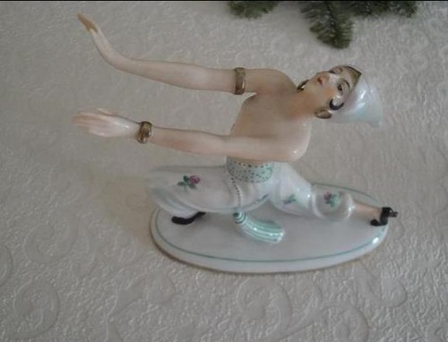 Art deco porzellan figur - porzellan,