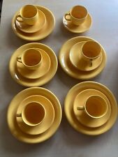 Kaffeeservice Vista Alegre Portugal 6 Kaffeetasse gelb Unterteller Kuchenteller