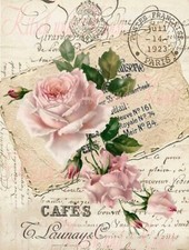 Abziehbild Rose Cafes Stempel