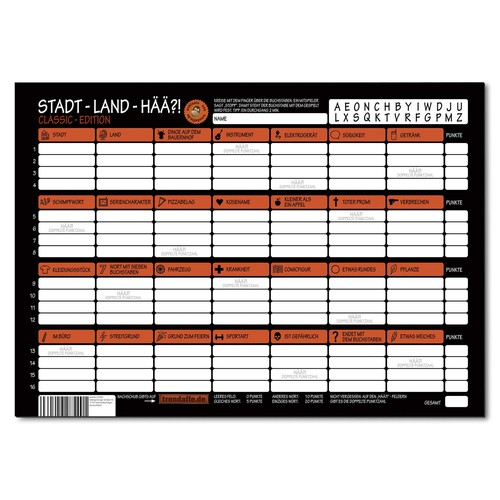 Stadt land hää spielblock - hää?,
