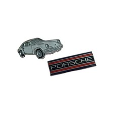 2 x Porsche Emaille Pin
