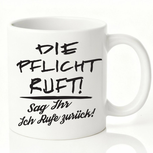 Kaffeetasse die pflicht - kaffeetasse, ruft