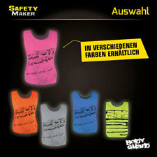 Reflektierende Neon Sicherheits Schutzweste  Kinder Laufweste Umhang Straße S M