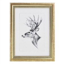 WOLTU Bilderrahmen Fotorahmen MDF Holzrahmen mit Passepartout Foto Posterrahmen