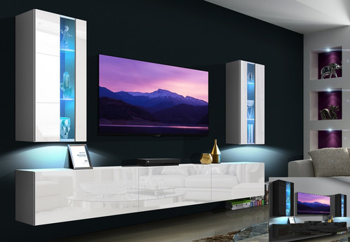 Moderne wohnwand schrankwand - moderne,
