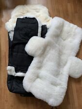 !3 TEILIG! Ausverkauf! Kinder Fußsack, 100% Lammfell, Muff+Maxicosi Auflage NEU