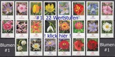 Blumen Bund Dauerserie Einzelmarken ohne/mit Rand 0,05-0,55€, Postfrisch #1