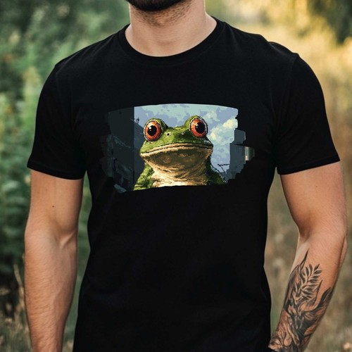 Herren shirt frosch pixel - t-shirt,