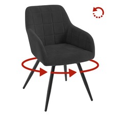 Esszimmerstuhl drehbar 1/2x Drehstuhl Samt Küchenstuhl Polsterstuhl Essstuhl