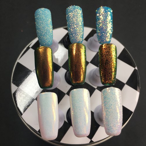 Einhorn nagel glitzer pixel - glitzer,