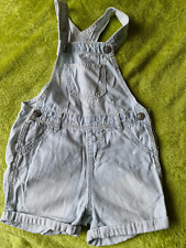 H&M Jeans Latzhose hellblau Hose Shorts 80 Baumwolle