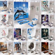 Tiere Duschvorhang Badteppich