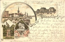 Gruss aus Düsseldorf - Litho