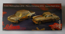 Schuco Piccolo Set Frohe Weihnachten 2016 2x Mercedes Benz Gold Christmas Ovp