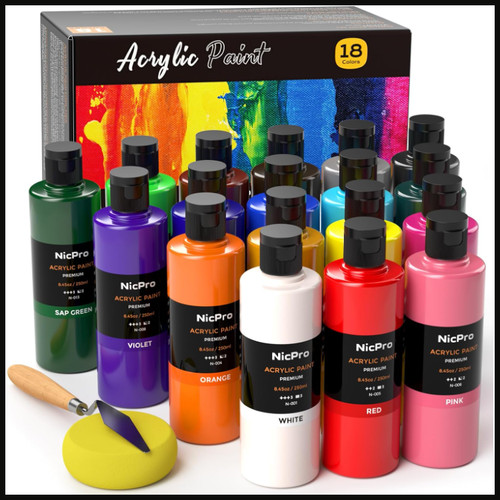 Acrylfarbe set farben - acrylfarbe, 18