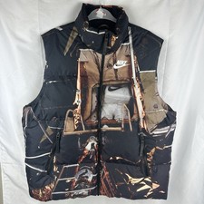 Seltene Nike Herren Schwarz/Multi Therma-FIT Zero Gravity Daunenweste (DD8273-010) M