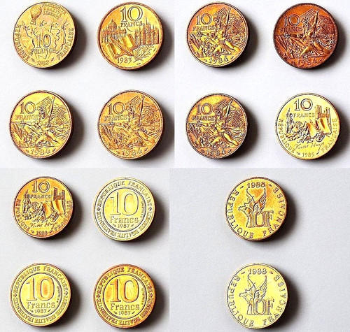 Lot konvolut 14x francs - lot,