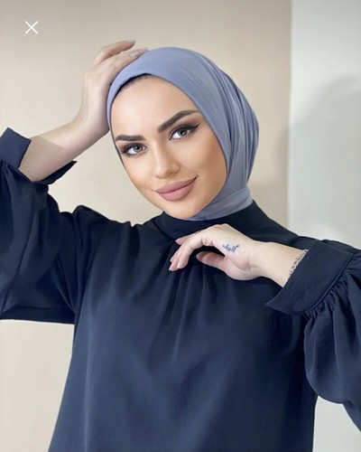 Hijab grau fertig kopftuch - fertig,