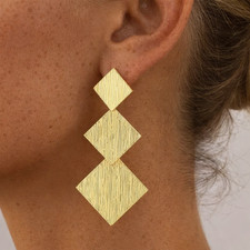 Goldene Statement Ohrringe