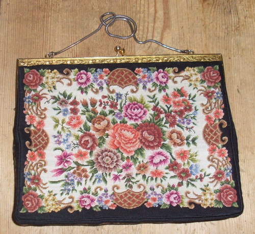 Vintage 1930er gobelin tasche - vintage,