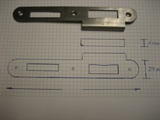 Schließblech Edelstahl  Tür