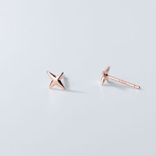 Echt 925 Sterling Silber * Ohrschmuck Ohrringe Ohrstecker * Vierzackiger Stern