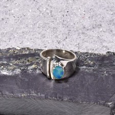Opal Ring, 925er Silber, Edelsteinring (22349), Dublette