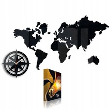 Moderne Wanduhr Weltkarte