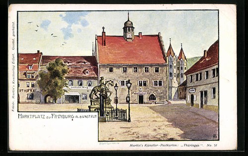 Künstler freyburg u - künstler-ak,