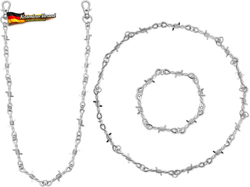 Stacheldraht schmuck set - stacheldraht,