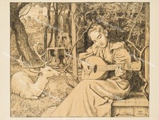 Hans thoma gitarrenspielerin - hans,