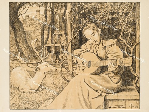 Hans thoma gitarrenspielerin - hans,