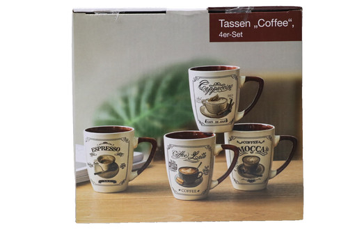 Kaffeebecher 4er set - kaffeebecher,