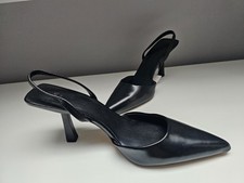 Schwarze High Heels Slingbacks Slingpumps
