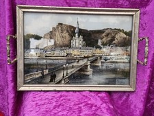 Antikes Tablett Stadtansicht