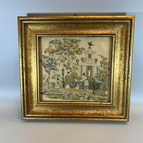 Antikes chinoiserie stickbild - antikes,