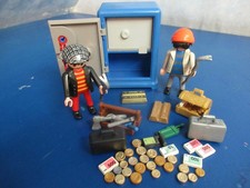 Gangster Bankräuber blauer Tresor Safe Geldschrank  5176 6872 Playmobil 8074