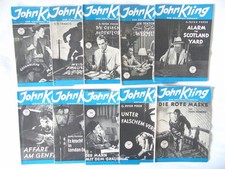 John Kling - Kriminal Roman Heft  ...  Nummer  71 bis 80  orig. alte Romane
