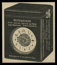 Alte Werbung 1898 REISEWECKER im Etui LEVI Königlicher Hofuhrmacher L. Essers 
