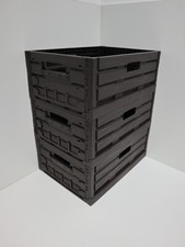Klappboxen 10 Obstkiste 40x30x16cm Gemüsekiste klappbar neu Kunststoff Holzoptik