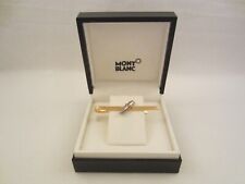 MONTBLANC TIE CLIP SCHLIPS KRAWATTEN NADEL SPANGE GOLD STIFT PEN KUGELSCHREIBER