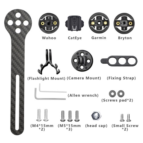 Carbon bike computer mount - bike,