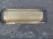 Alte Messingreibe Gemüsereibe Obstreibe Küchenreibe Reibe Hobel GRM 