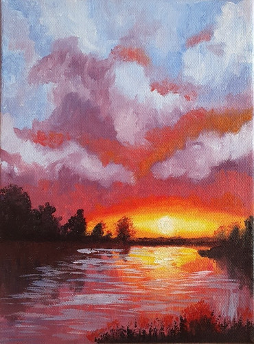 Wolken sonnenuntergang see - sonnenuntergang,