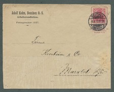 DR, 16.9.10, Beuthen (Oberschl.), Geschäftsbrief, Sonderdruck d. Reichsdruckerei