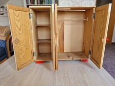 Puppen kleiderschrank holz - puppen,