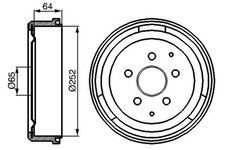 2x Bremstrommel BOSCH 0 986