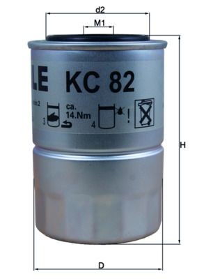 Mahle kraftstofffilter 82d - kraftstofffilter, kc