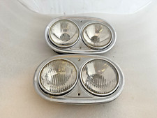 2x NSU Prinz TT TTS Scheinwerfer Träger Platte Halter Chrom Ringe Blende (NN1007